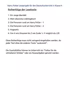 Vorschau - Arbeitsblätter - Harry Potter Leseprojekt Klasse 4 - Seite 1