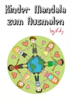 Vorschau - Arbeitsblätter - Kinder Mandala zum Ausmalen - Deckblatt