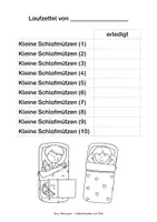 Vorschau - Arbeitsblätter - Kleine Schlafmützen (Klassen 1 und 2) - Seite 1