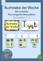 Vorschau - Spiele - 80 Bildkarten Laute Buchstabe der Woche Grundschrift T-Z Wochenplan - Deckblatt