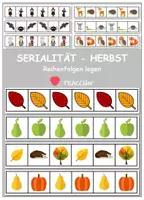 Vorschau - Arbeitsblätter - SERIALITÄT - HERBST - Reihenfolge legen - Deckblatt