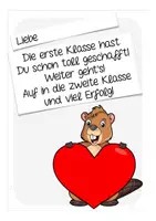 Vorschau - Mal- und Bastelvorlagen - Abschied 1. Klasse Biberklasse Feriengrüße - Seite 3