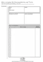 Vorschau - Arbeitsblätter - Mein Lernplan für Klassenarbeiten und Tests - Seite 3