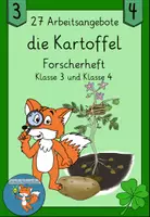 Vorschau - Arbeitsblätter - Die Kartoffel Forscherheft Klasse 3 Klasse 4 Grundschrift - Deckblatt