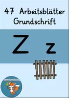 Vorschau - Unterrichtsreihen - Arbeitsblätter Buchstabe Z Grundschrift Wochenplan Buchstabeneinführung - Deckblatt