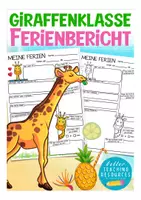Vorschau - Arbeitsblätter - Ferienbericht Giraffenklasse Arbeitsblätter - Deckblatt
