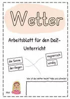 Vorschau - Arbeitsblätter - DaZ: Wetter - Arbeitsblätter-Paket - Deckblatt