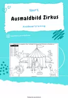 Vorschau - Arbeitsblätter - Ausmalbild Zirkus - Deckblatt