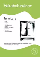 Vorschau - Stationenlernen - Wortschatz- und Vokabeltrainer Englisch: Furniture/ Möbel - Deckblatt