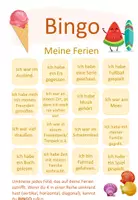 Vorschau - Arbeitsblätter - Materialpaket: Ferien-Bingo (Deutsch, Englisch, Französisch) - Seite 1