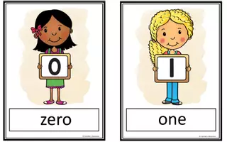 Vorschau - Bildkarten - Numbers 0-20 - Picture and Word Cards - Seite 2