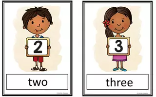 Vorschau - Bildkarten - Numbers 0-20 - Picture and Word Cards - Seite 3
