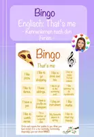 Vorschau - Arbeitsblätter - Bingo: That's me (editierbar) - ideal zum Kennenlernen - Deckblatt