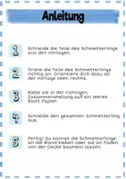 Vorschau - Spiele - Schmetterlinge - Bastelvorlagen begleitend zum Arbeitsheft - Seite 1