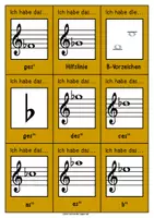 Vorschau - Stationenlernen - Notenlesen Violinschlüssel mit b - Lesespiel - Seite 3