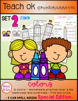Vista previa - Hojas de trabajo - I Can Spell COLORS SPECIAL EDITION SET 2 FIND - Portada
