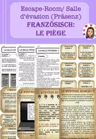 Vorschau - Spiele - Escape Room/ La salle d'évasion - le piège -(Französisch, für Präsenzunterricht) mit ABs - Deckblatt