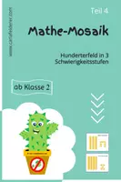Vorschau - Arbeitsblätter - Mathe Mosaik im Zahlenraum 100 in 3 Schwierigkeitsstufen Teil 4 - Deckblatt