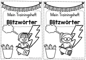 Vorschau - Arbeitsblätter - Blitzwörter Trainingsheft - hundert häufigste Wörter üben! - Seite 1