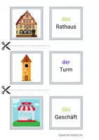 Vorschau - Spiele - Gebäude in der Stadt - Spiel Paare finden DAF/DAZ - Seite 1