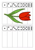 Vorschau - Arbeitsblätter - Puzzle, Würfelspiel & Schneideübung „TULPE“ (Zahlen bis 6 & Würfel) - Seite 2