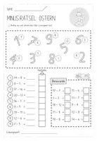 Vorschau - Arbeitsblätter - Rechenrätsel - Ostern - 1. Klasse - Mathe - Seite 3