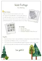 Vorschau - Arbeitsblätter - Frottage im Wald - eine Anleitung - Deckblatt