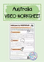 Vorschau - Arbeitsblätter - Australia - Video Worksheet (viewing / listening task) - Deckblatt