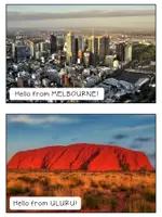 Vorschau - Arbeitsblätter - Writing a Postcard - Australia / Schreibe eine Postkarte - Seite 1