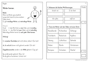Vorschau - Arbeitsblätter - Mini-Arbeitsheft Worttrennung Silbentrennung - Seite 3