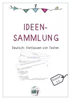 Vorschau - Anderer Materialtyp - Ideensammlung für den Deutschunterricht - Verfassen von Texten - Deckblatt