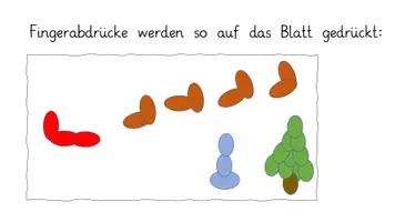 Vorschau - Mal- und Bastelvorlagen - Kunst: Weihnachtskarte oder Bild mit Fingerabdrücken gestalten - Seite 2