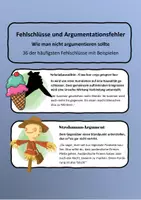 Vorschau - Poster - Fehlschlüsse und Argumentationsfehler - kritisches Denken fördern - Deckblatt