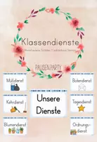 Vorschau - Bildkarten - Klassendienste Dienste für die Klasse - Deckblatt