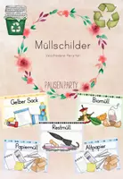 Vorschau - Merkblätter - Müllschilder Beschriftung Mülleimer Mülltrennung - Deckblatt