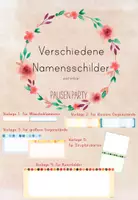 Vorschau - Anderer Materialtyp - Verschiedene Namensschilder (Editierbar) - Deckblatt