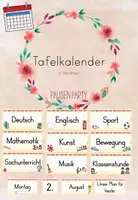 Vorschau - Präsentationen/Tafelbilder - Tafelkalender Tagesplan Stundenplan - Deckblatt