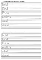 Vorschau - Arbeitsblätter - Die 100 häufigsten Fehlerwörter schreiben - Seite 2