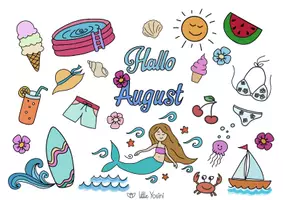 Vorschau - Mal- und Bastelvorlagen - 🏖Ausmalbild 🐳 August ⛵️ - Seite 2