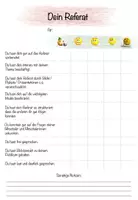 Vorschau - Arbeitsblätter - Dein Referat - Bogen zur Einschätzung der SuS (für Lehrkräfte), editierbar - Seite 1