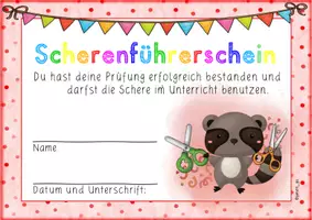 Vorschau - Anderer Materialtyp - Scherenführerschein (für Waschbärenklassen) - Seite 1