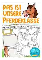 Vorschau - Arbeitsblätter - Unsere Pferdeklasse Sketchnotes / Arbeitsblätter Grundschule - Deckblatt