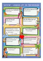 Vorschau - Arbeitsblätter - Sommerferien - Lesepass Pferdeklasse - Seite 1