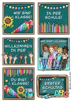 Vorschau - Bildkarten - Motivations-Buttons & Willkommens-Kärtchen "Erster Schultag" / Einschulung - Seite 3