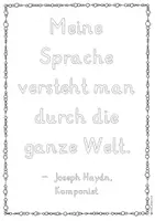 Vorschau - Unterrichtsreihen - Joseph Haydn Komponist Zitat zum kreativen Ausmalen/Gestalten inkl. Reflexion Musikunterricht Grundschule/Unterstufe Musik - Seite 1