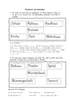 Vorschau - Arbeitsblätter - Verfassen von Texten: Einen Ort beschreiben, Arbeitsblatt - Deckblatt