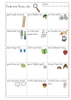 Vorschau - Arbeitsblätter - Kennenlernspiel: Personen-Bingo (erster Schultag) - Seite 2