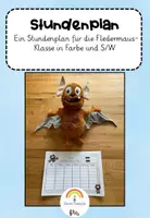 Vorschau - Mal- und Bastelvorlagen - Stundenplan Fledermausklasse - Deckblatt
