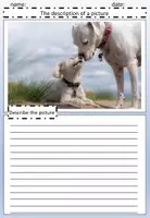 Vorschau - Arbeitsblätter - Bildbeschreibung Englisch: Describe the picture (Thema: Animals, Arbeitsblätter, editierbar) - Seite 1