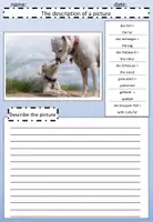 Vorschau - Arbeitsblätter - Bildbeschreibung Englisch: Describe the picture (Thema: Animals, Arbeitsblätter, editierbar) - Seite 2